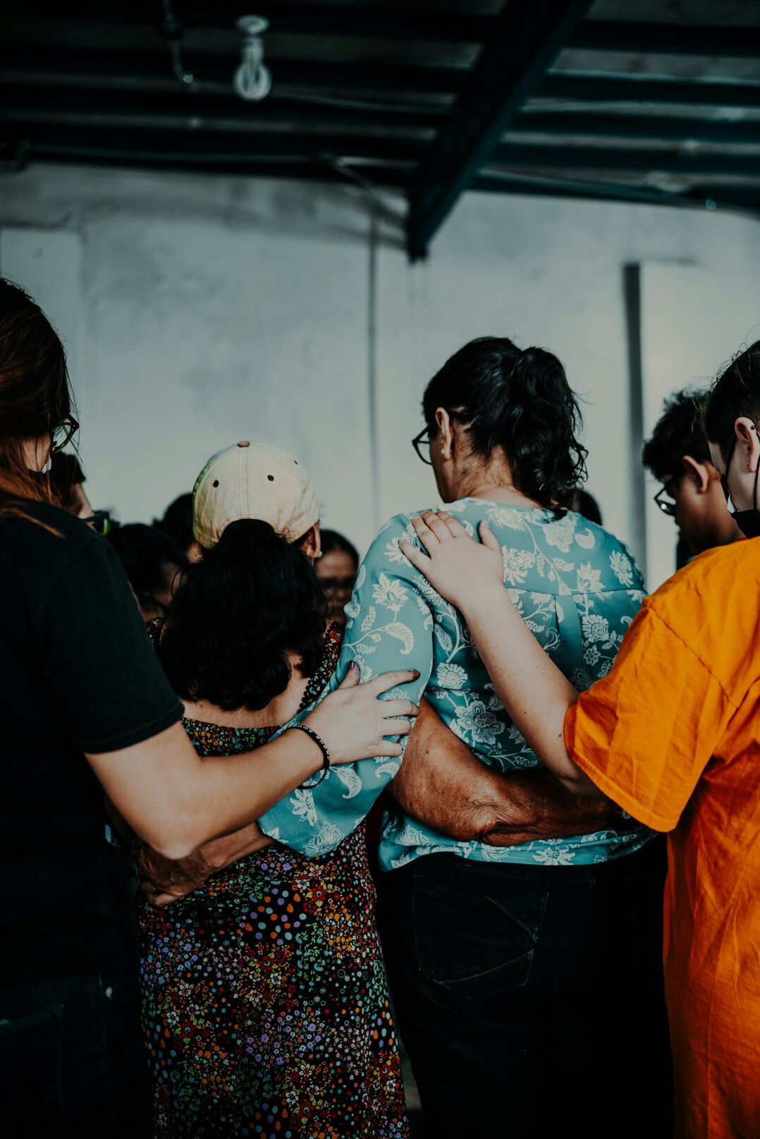 diverse group of friends supporting each other
