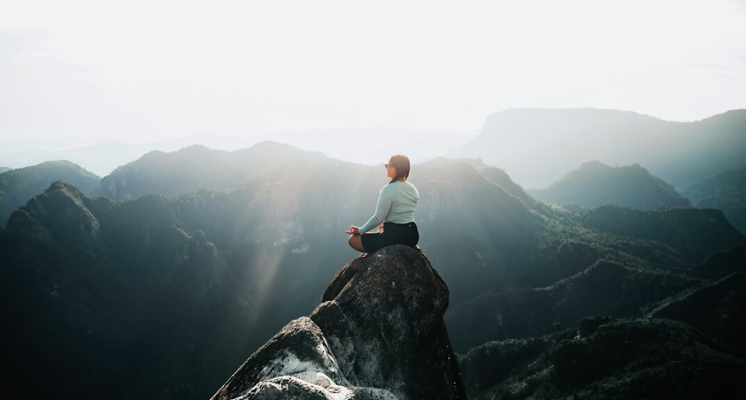 person meditating