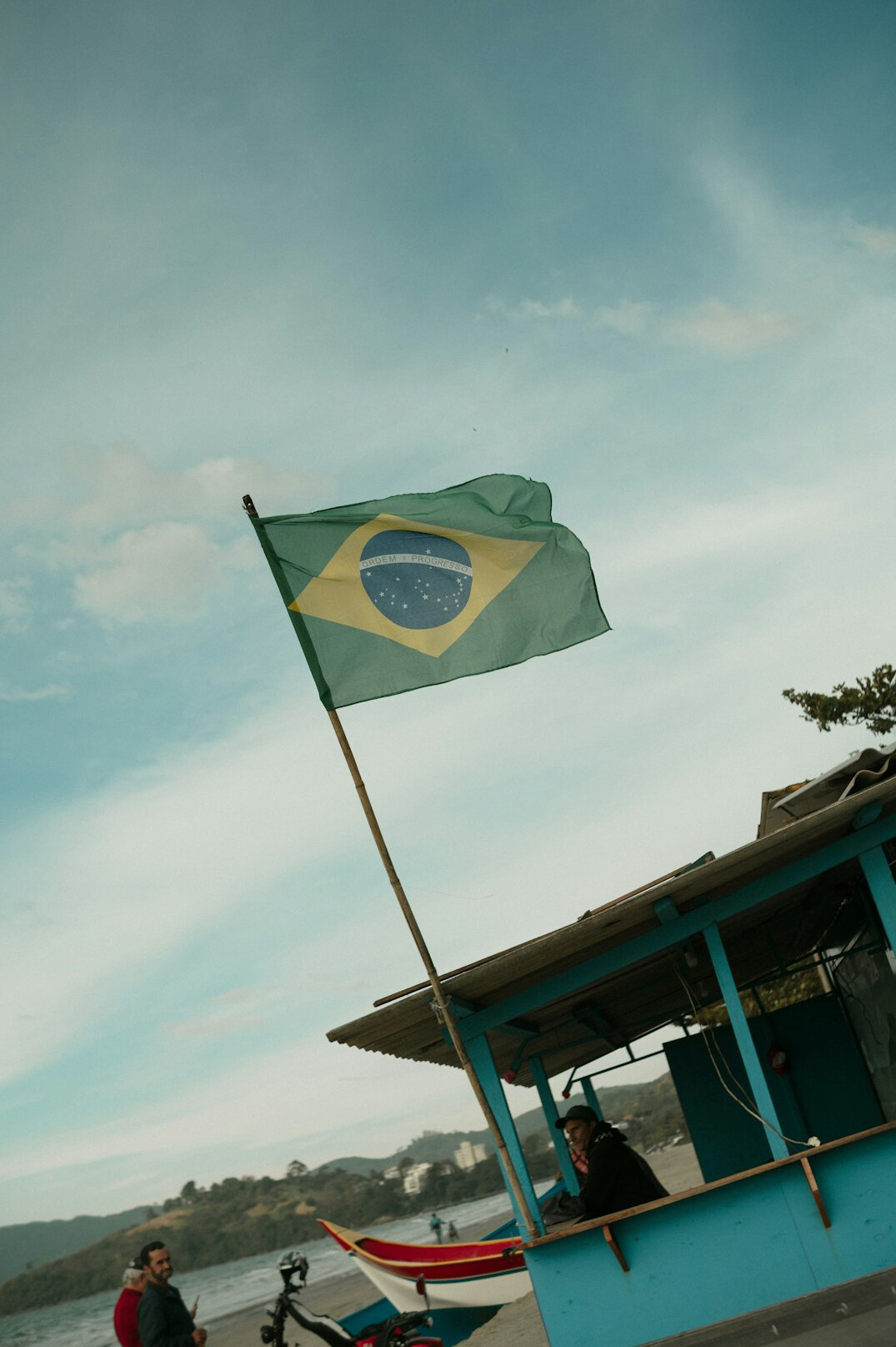 brazil flag waving