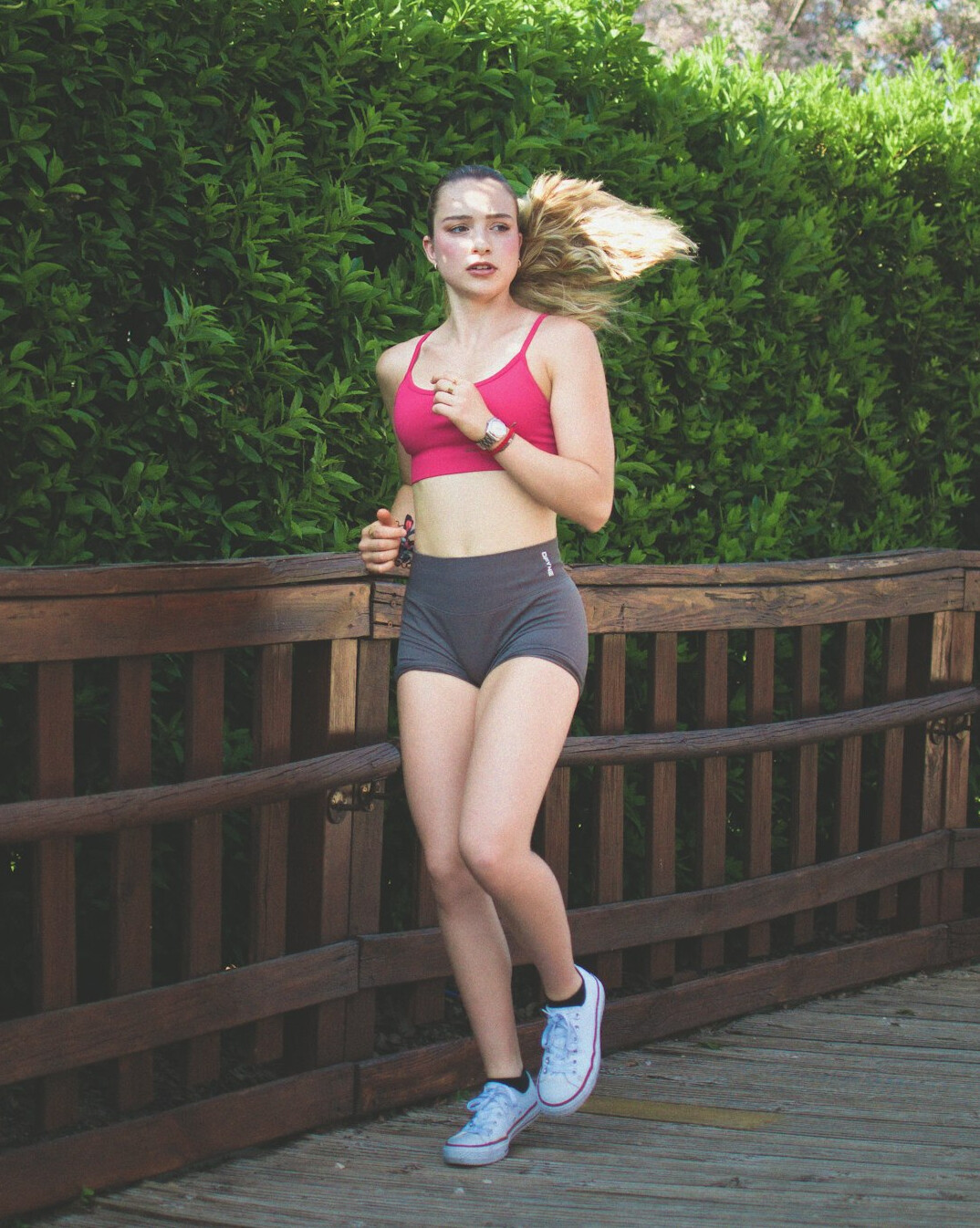 woman jogging outdoors
