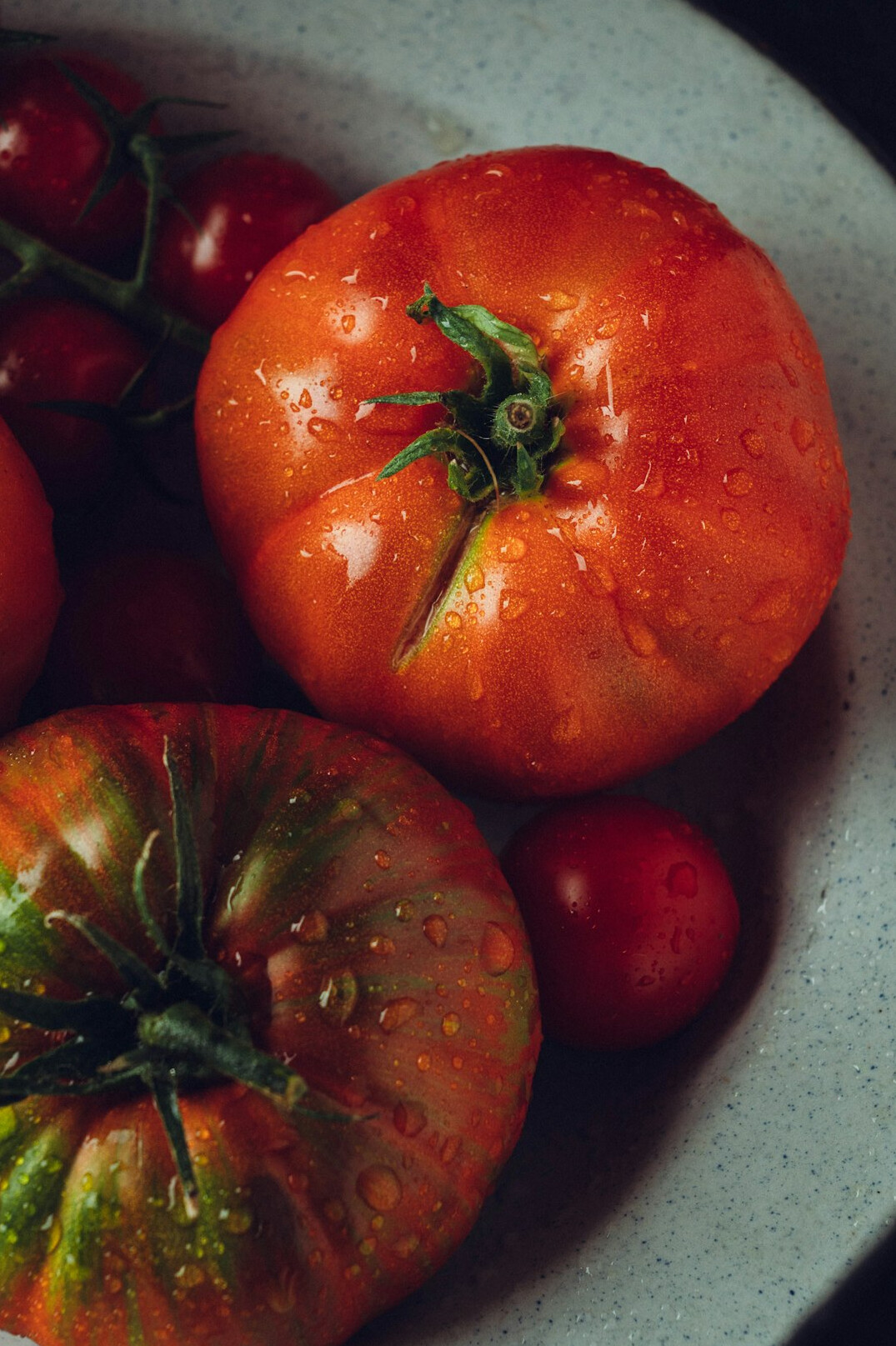 organic tomatoes close up